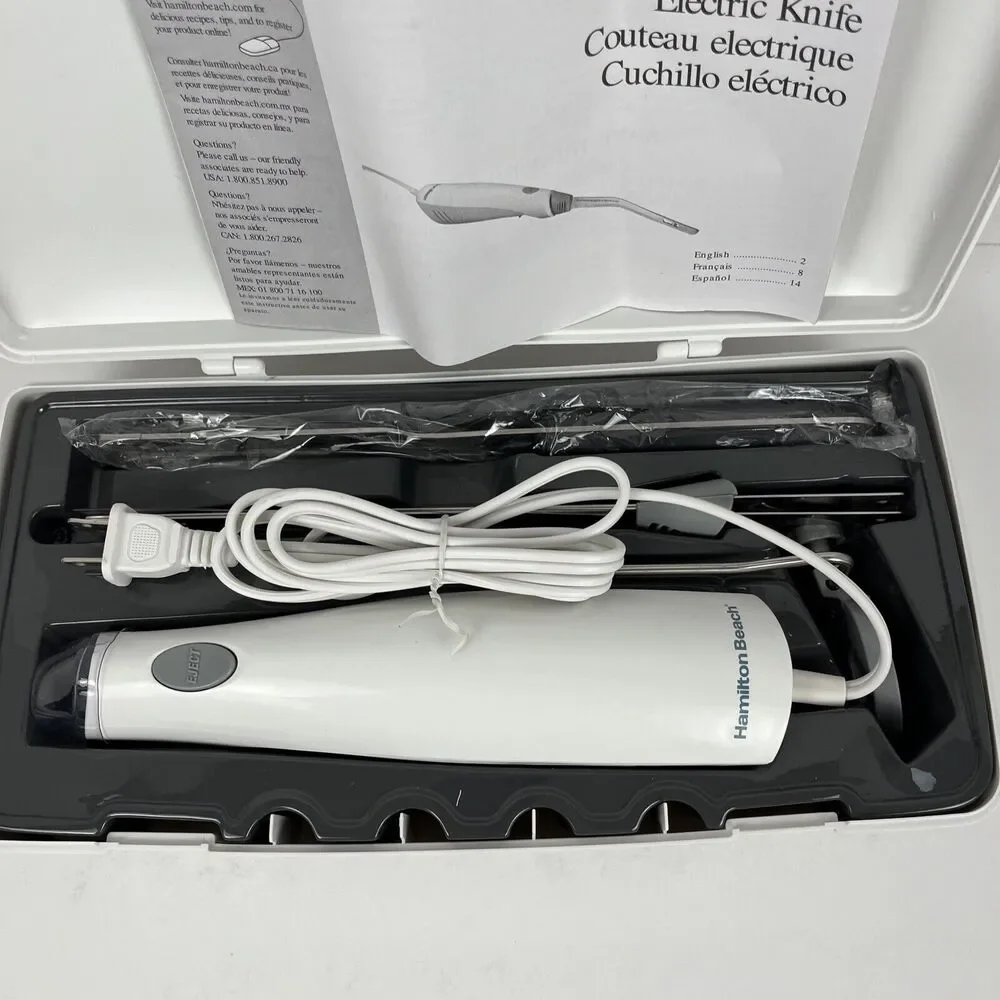 Hamilton Beach Electric Knife Set Carving Kit and Hard Case 74375Z